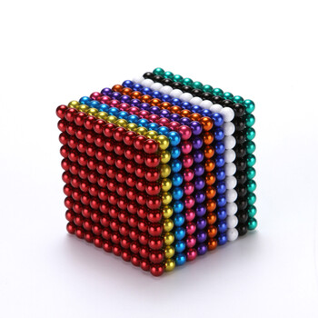 荟伊巴克球磁力珠1000颗魔力磁性圆形彩色吸铁石小球学生解压玩具 5mm