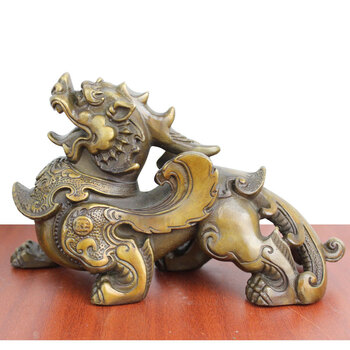 宇卓铜器 纯铜貔貅 黄铜貔貅 如意尾貔貅 工艺品摆件都有 仿古色有字