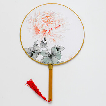 古典汉服舞蹈扇复古风宫廷扇子团扇刺绣圆扇宫扇古代扇女扇cmz 雏菊