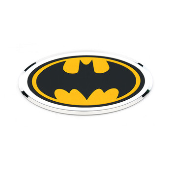 汽车3d外饰车贴 金属个性蝙蝠车标 改装车身贴 尾标 机盖标 侧标 黄底