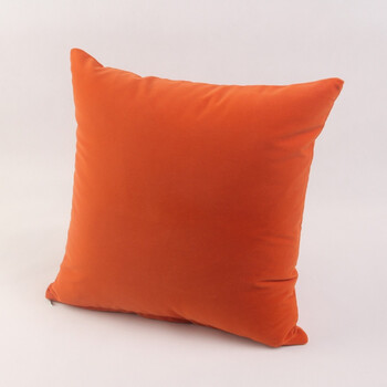 靠背纯色大抱枕套沙发靠垫套腰枕含芯靠枕护腰枕靠背套 桔红色 橙色