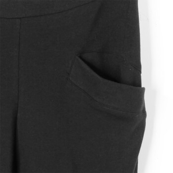 Lapargay纳帕佳2015秋季新款女中腰针织休闲哈伦裤DL364262 黑色 M