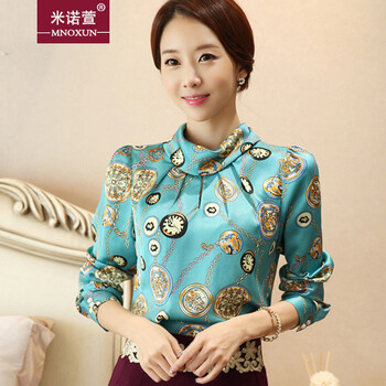 米诺萱-2015秋冬新品印花衬衫K626# 花色 L