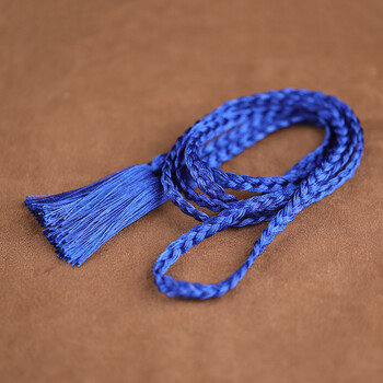 复古风发绳流苏头饰汉服古装腰带绑手发带日常束发仙气配饰 深蓝色