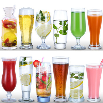 果汁杯玻璃杯子 玻璃饮品杯 奶茶杯 奶昔杯 饮料杯 冰沙杯 冷饮杯 g06