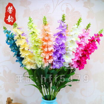 长枝紫罗兰花绢花假花装饰花田园客厅花艺落地摆设花风信子仿真花