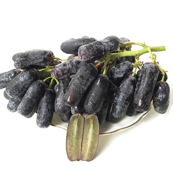 金手指黑提 长提子 无籽提子 美人指非美国无子黑提子 顺丰 1kg