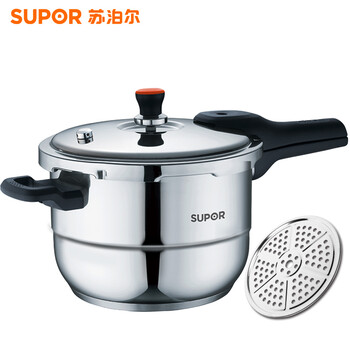 苏泊尔/SUPOR银河星304不锈钢压力锅20cm电磁炉燃气通用高压锅YS20E