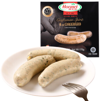 荷美尔（Hormel）招牌匠心德式香葱油煎肠170g/盒 冷冻生制 火腿肠香肠 烧烤肠 纯肉肠 热狗 早餐肠