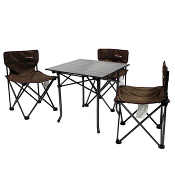 户外折叠椅便携桌椅野外露营烧烤垂钓椅轻装行迷你五件套 四件套 咖啡