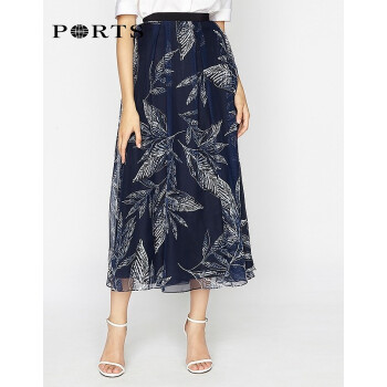 PORTS̳ͬƷŮװAгӡȹLA8S033FPP017 NAVY PRINT 2