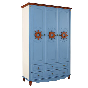 蓝色衣柜 3门【图片 价格 品牌 报价】-京东