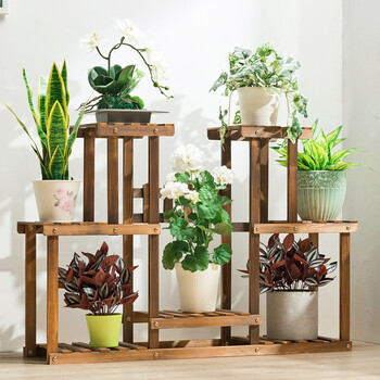 淘之良品 现代简约客厅花架阳台实木多层绿萝多肉花盆架置物架花架子