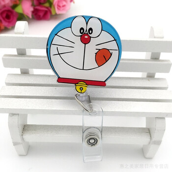 护士胸牌卡套卡通证件扣伸缩扣易拉扣伸缩挂绳胸卡厂牌夹子工作牌 舔