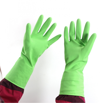 简贤 植物芦荟护肤乳胶手套厨房洗碗手套洗衣手套防水耐用家务手套