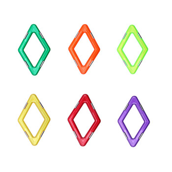 磁力片积木玩具磁铁儿童益智百变提拉构建片男女孩 散片配件 菱形一片