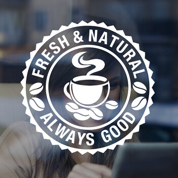 麦朵 可定制咖啡店墙贴画贴纸商场奶茶店餐厅