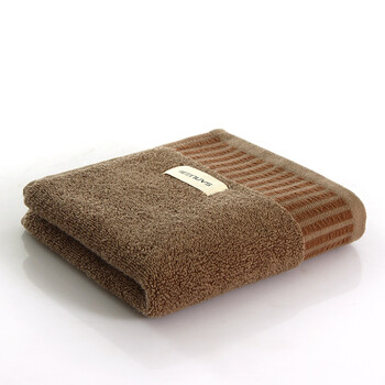 毛巾纯棉全棉洗脸家用吸水男女情侣大毛巾面巾1条 棕色1