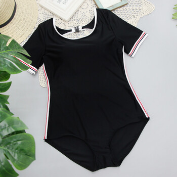 玛丽黛儿(marydale) 新款泳衣时尚性感修身显瘦连体三角泳衣抖音 黑色