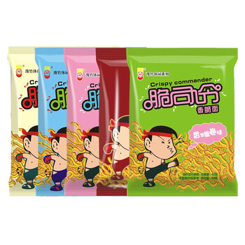 厂家直发豫竹脆司令整箱62gx20袋焦作豫竹方便面香脆面多口味干吃面
