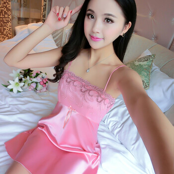 性感睡裙吊带睡衣女夏蕾丝短裙女人睡衣极度诱惑情趣内衣家居服 1612