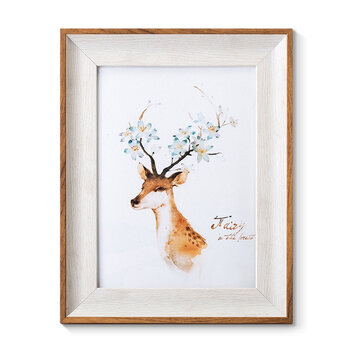 实木相框挂墙摆台现代简约儿童创意5 6 7 10 12 寸相片架画框 白木框