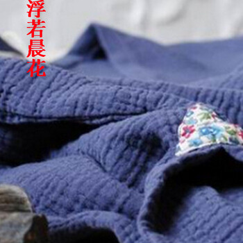 浮若晨花新款衬衫长袖棉麻女装简约文艺范肌理衬衣女24229 灰蓝色 均码