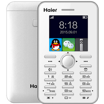 海尔(Haier)M312移动/联通2G卡片儿童手机 手机 珍光白 官方标配