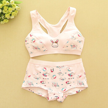 女童文胸胸罩女大童抹胸内衣发育期9-12岁学生胸衣儿童装小背心 萌萌