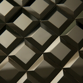 密拼五面镜面水晶磨边艺术玻璃马赛克瓷砖背景墙金色茶色白色红色30磨边 