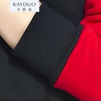卡依朵KAYDUO2015冬装运动套装短裙女三件套卫衣套装加绒保暖休闲短裙套装 红色 L