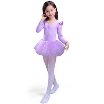 绚萌儿童舞蹈服夏秋季女童练功服儿童拉丁舞女短长袖幼儿连体芭蕾舞裙