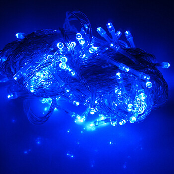 节日灯饰彩灯串led串灯彩灯闪灯串满天星挂灯卧室户外工程亮化灯 蓝色