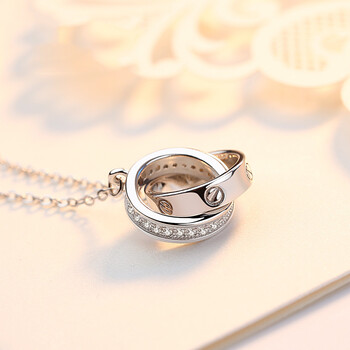 925纯银闺蜜项链女姐妹链日韩版简约戒指锁骨链学生森系潮人百搭