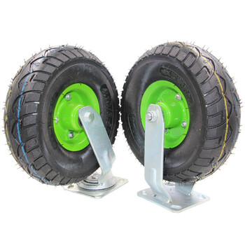 50-4静音手推车轮子平板车定向轮子轱辘 10寸普通款充气轮