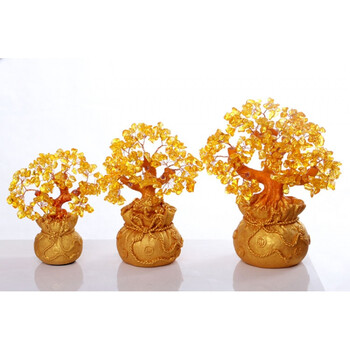 日本购乐淘欧式家居装饰品摇钱树摆件发财树客厅酒柜工艺品摆 黄金万