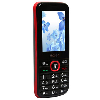 海尔(Haier)M500 移动/联通2G 双卡双待老人手机 红色 官方标配