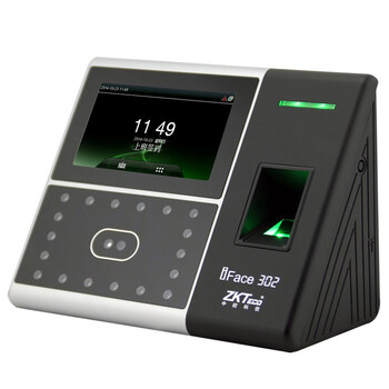 
                                                            ZKTeco/熵基科技iFace302面部指纹人脸考勤机 高速打卡机 触屏操控门禁一体机                