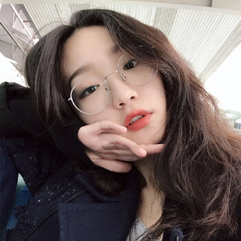 金边女圆形眼镜框ulzzang素颜神器眼睛女软妹女生平光配近视眼镜 银色