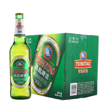 青岛啤酒（TsingTao）青岛啤酒经典10度瓶啤 瓶装600ml*12