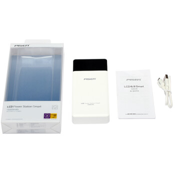 
                                        品胜 LCD电库 15000毫安移动电源/充电宝 双USB输出 液晶数显 白色 适用于苹果/安卓手机/平板等                