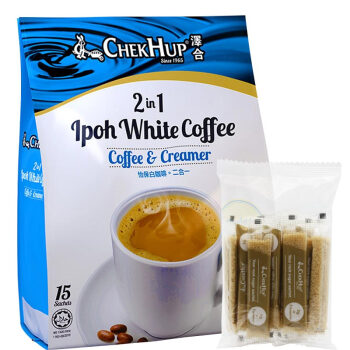 泽合怡保马来西亚进口 二合一白咖啡 速溶咖啡粉饮料 450g（30g*15包）