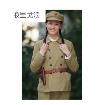 特勤部隊軍裝女軍裝演出服解放戰爭土黃色表演服志願抗美援朝49式50式