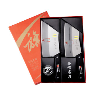 
                                        正士作 刀具套装厨房菜刀 金门菜刀电木柄不锈钢砍骨刀切片刀两件套刀                