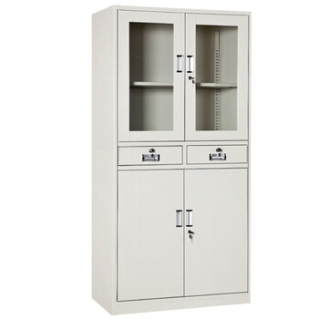 铁皮柜落地资料柜二门档案柜带锁四门财务柜工具柜器械柜子玻璃柜铁柜