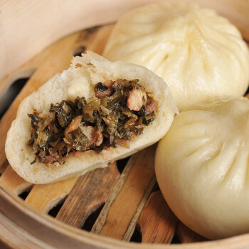 扬州特产 五亭包子速冻营养早餐480g梅干菜 80g*6只/袋