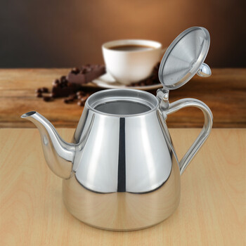 加厚304不锈钢小水壶 电磁炉小烧水壶酒店餐厅带滤网泡茶壶 1.