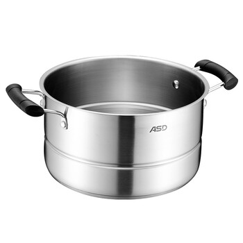 爱仕达ASD 电磁炉通用26cm不锈钢双层二层复底可调压蒸锅具QV1526