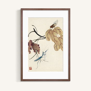 螳螂捕蝉 33x43厘米