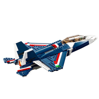 lego三合一创意百变系列 益智拼装积木玩具 蓝色能量喷气飞机31039